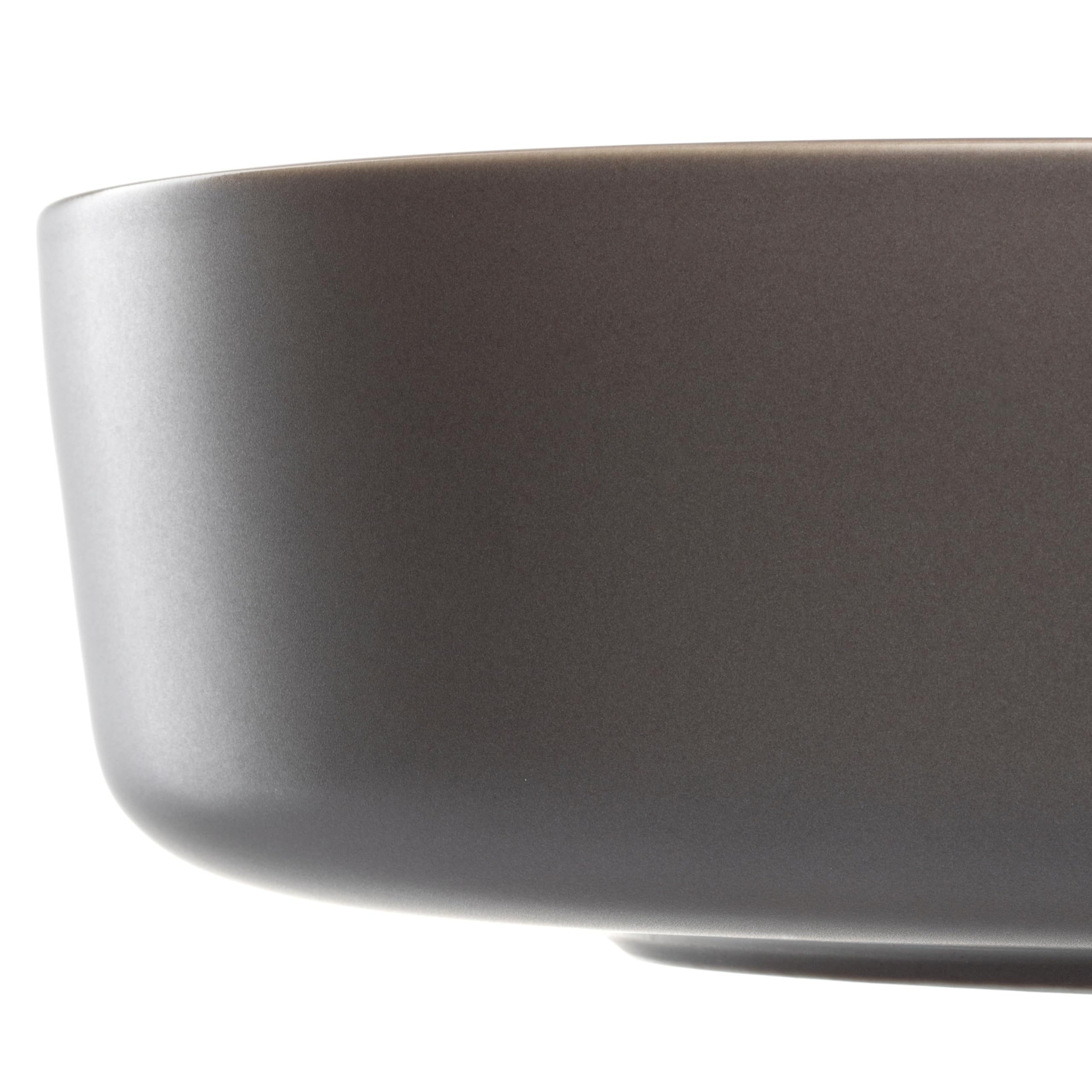 LEONARDO HOME Roma 027925 Saladier en céramique avec surface émaillée, 1 pièce, Ø 29 cm, passe au micro-ondes et au lave-vaisselle, empilable, couleur taupe