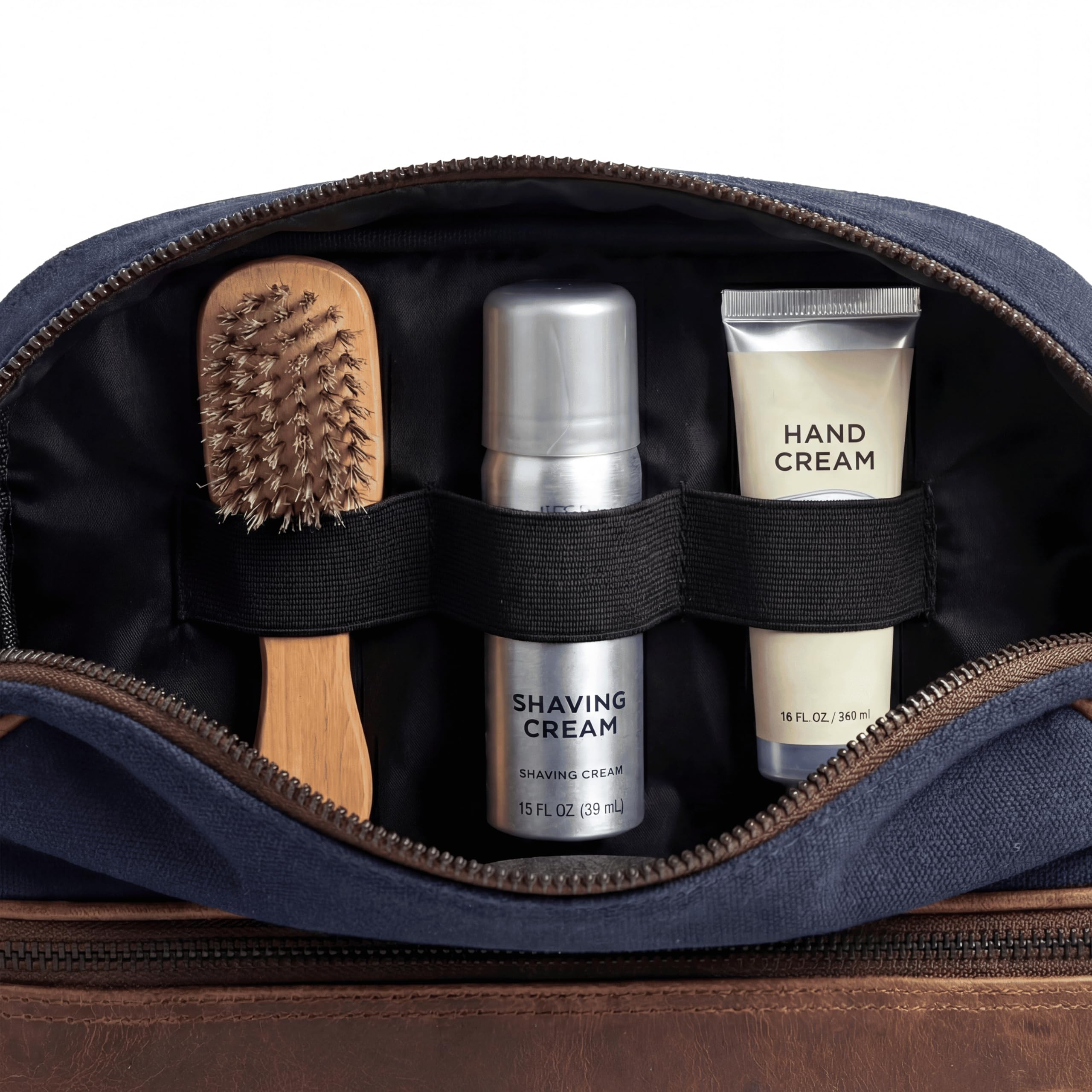 SID & VAIN® borsa toiletry vera pelle CARTER borsetta necessaire Toilette pochette beauty case da Viaggio uomo donna blu prodotto artigianale