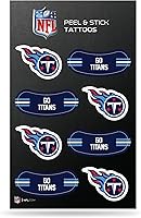 Vista 55 de Rico Industries NFL Footbal Peel & Stick Temporary Tattoos - Eye Black - Game Day Approved!