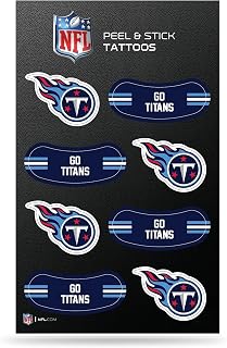 Rico Industries NFL Footbal Peel & Stick Temporary Tattoos - Eye Black - Game Day Approved!