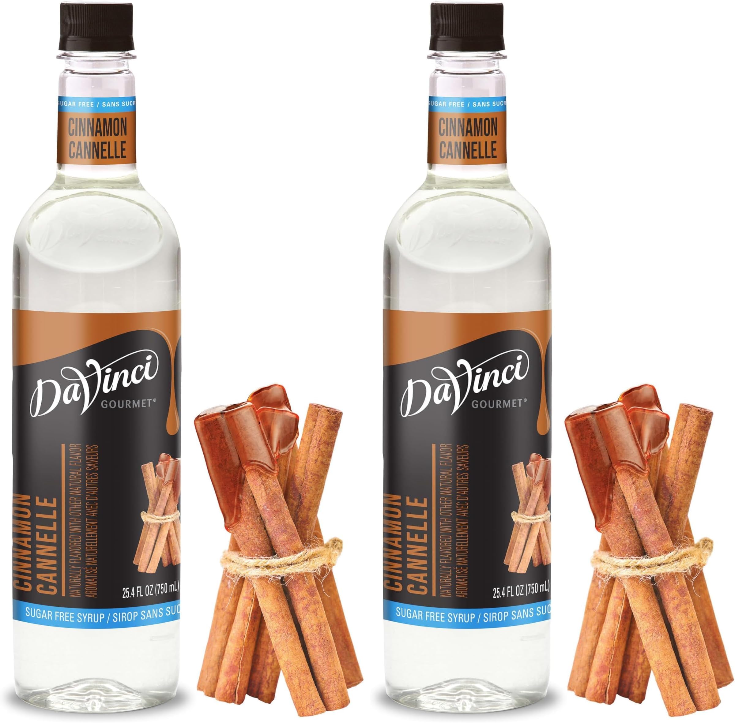 Sugar Free Cinnamon Syrup | 25.4 Fl OZ | Pack of 2