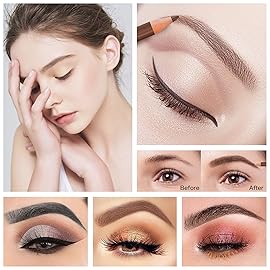 LSxia Waterproof Eye-Brows Pen-cil Set, Pull Cord Peel-off Eyebrow Pencil Microblading Eyebrow Pen Supplies Kit, White Eye-Liner Pencil and Eyebrows Tool Tattoo Makeup For Marking (5+1 Gray)