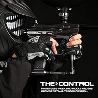 Vista 4 de Glove Station Hyper-Fit - Guantes tácticos de paintball – 2 diseños sin dedos para paintball y equipo de Airsoft para hombres con excelente agarre