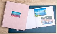Fotoalbum Exacompta Skandi na 60 fotografií, 30 bielych strán, 25x25 cm, so zamatovým obalom a prispôsobiteľným okienkom 4