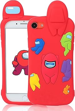 Amazon Co Jp Booudianzi ケース For Iphone Se 22 6 6s 7 8 Cover Red Among カバー キャラクター かわいい Kawaii シリコン おしゃれ 落下防止 Us イヤーチップ ケース 可愛い キュート おかしい 漫画 女の子 男の子 ティーン ダストガード For Iphone Se 22
