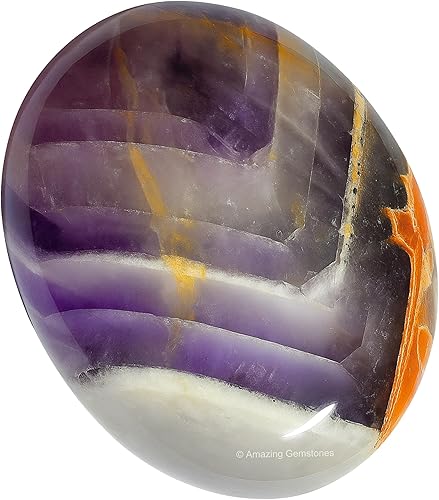 Miniatura 2 de Amazing Gemstone Cristales de Amatista Chevron y Piedras Curativas - Cristales Grandes de Piedra de Palma Piedra - Cristal para Buena Suerte,
