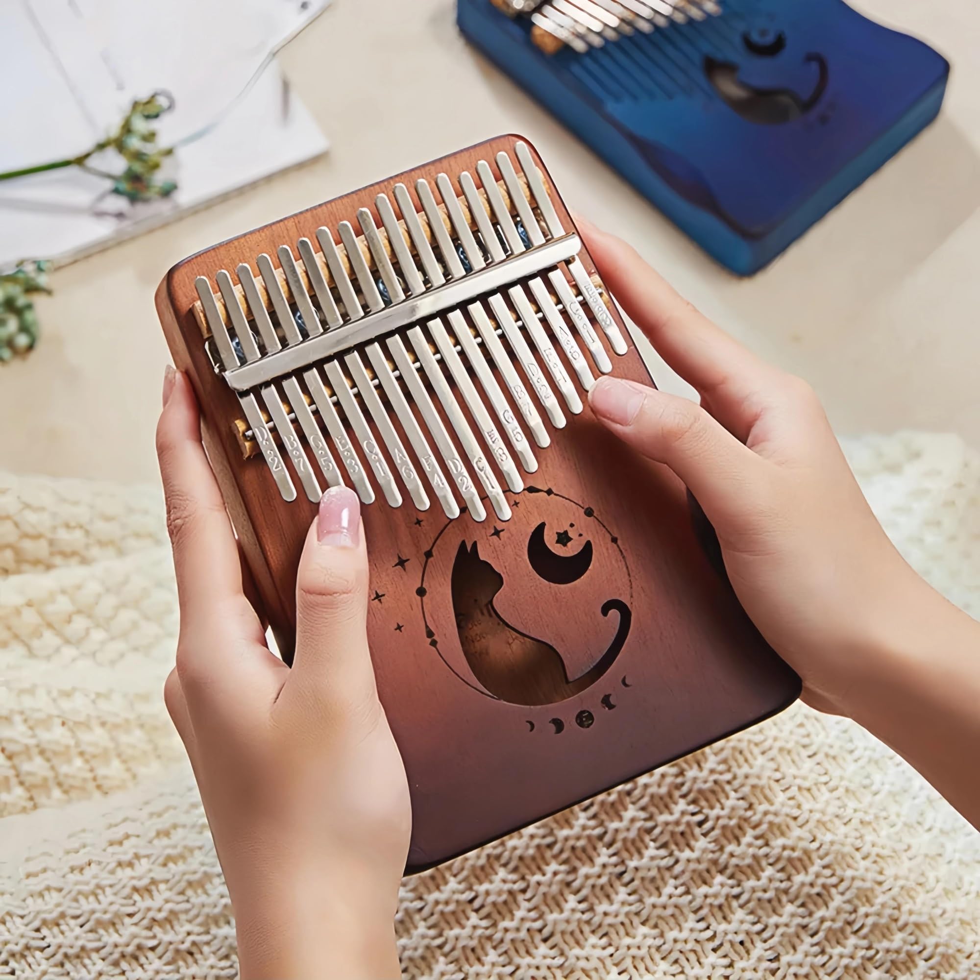 Kalimba 17 key Kalimba with Gradient Color and Tuning Hammers
