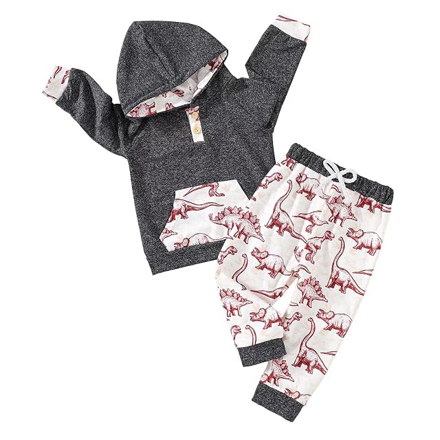 Toddler Baby Boy Clothes Fall Winter Outfits Long Sleeve Camouflage Dinosaur Hoodie Sweatshirt Tops Pants Set