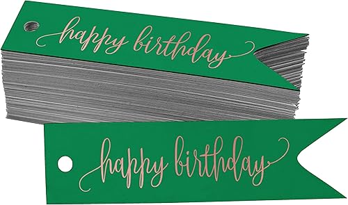 Miniatura 137 de Etiquetas de papel para colgar con texto en inglés «Happy Birthday», 100 unidades Azul,Aqua Blue,Negro -,azul, cerceta (Dark Teal Blue),Rosa