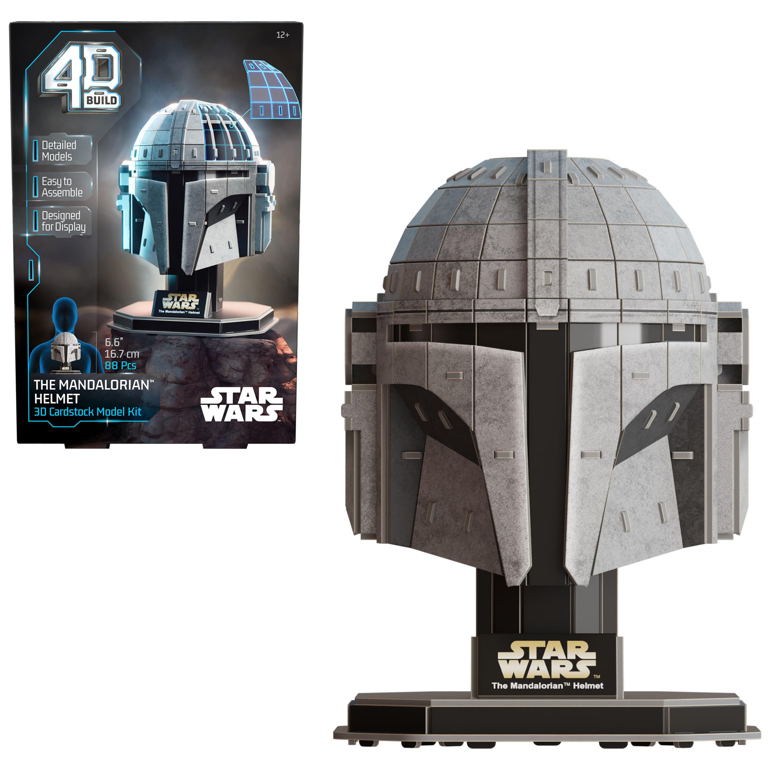 Amazon.com: 4D Build, Star Wars Mandalorian Helmet 3D Model Kit