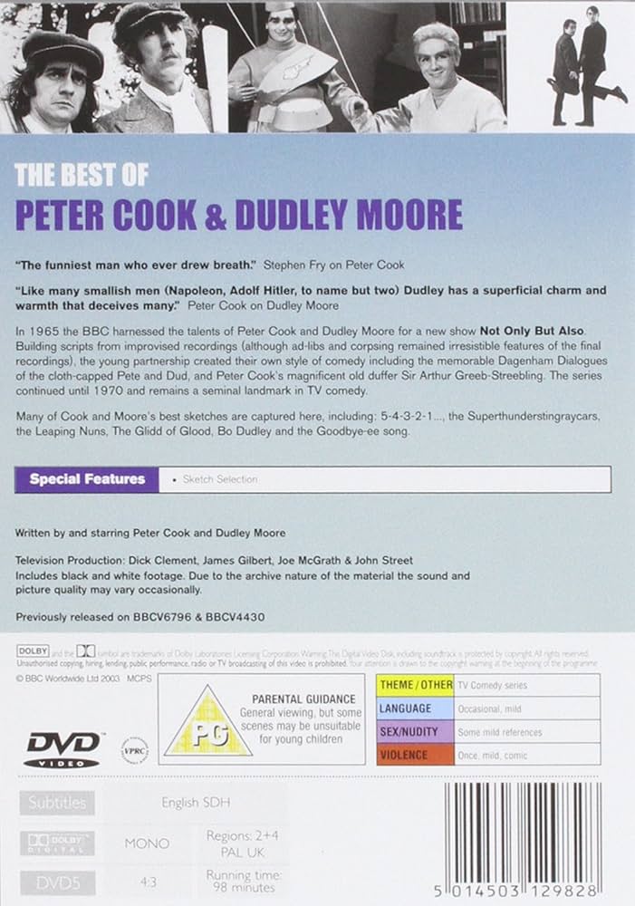 (未使用･未開封品)Best of What&#39;s Left of Not Only But Also [DVD] Amazon.com: Peter Cook & Dudley Moore: The Best of What's