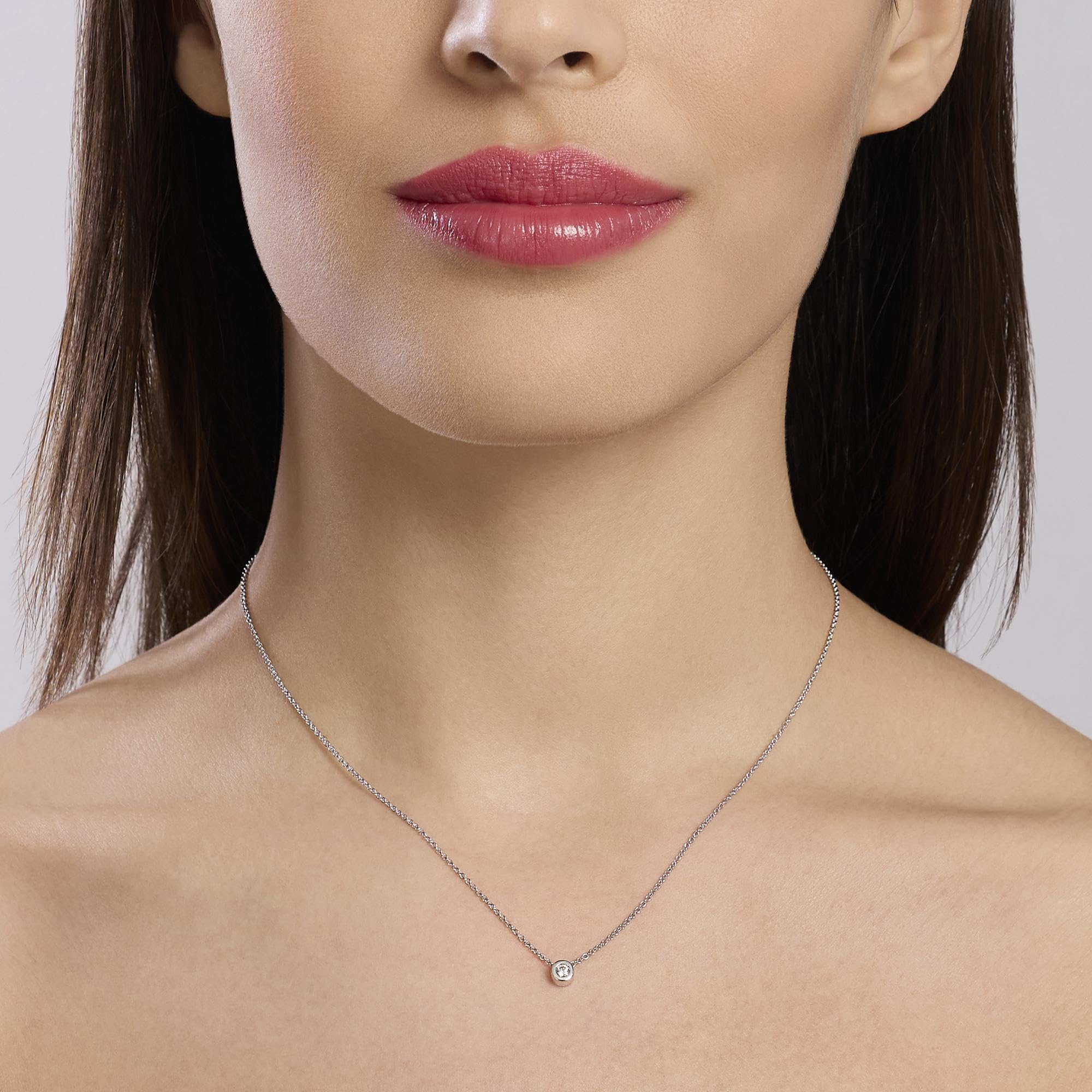 Mabina Gioielli - Girocollo con punto luce in diamante lab-grown - 553807