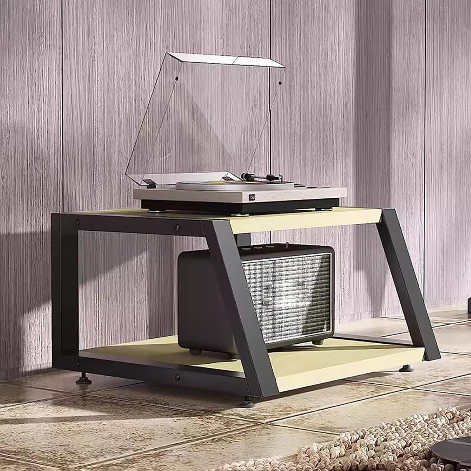 XingLi Floor-Standing Storage Shelf CD Media Player Stand Audio/Video Component Cabinet for Home/Office/Theater?4 Colors(Color:C)