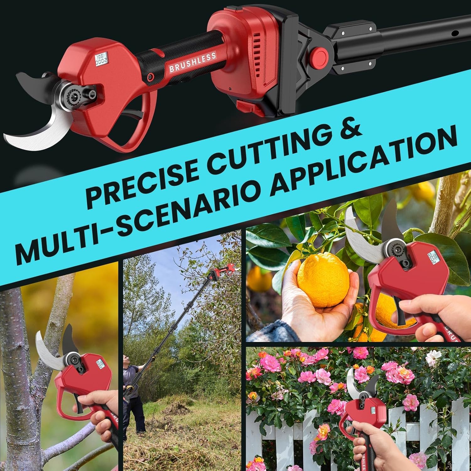 Forbici da Potatura a Batteria 21 V con Asta Estensibile da 2 m 18 81OUpk 2c6L. AC SL1500