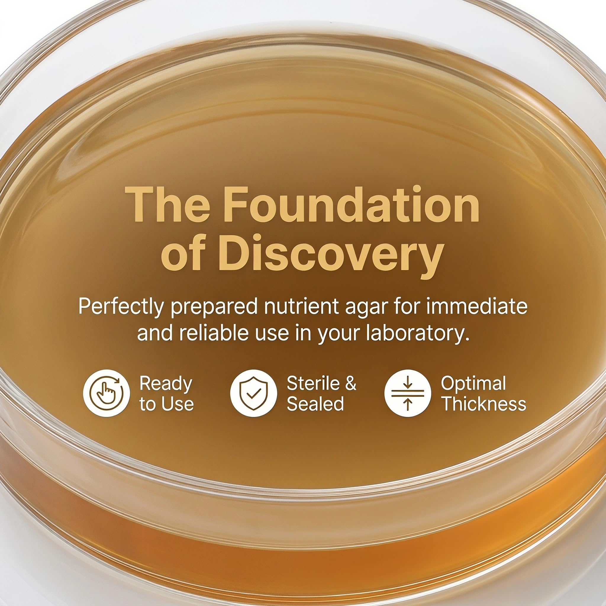 Kisangel 30 placas de Petri con agar nutritivo - Placas de agar redondas de 2,8 x 0,4 pulgadas para laboratorio. Suministros para micología, análisis de hongos y proyectos científicos.
