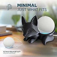 Vista 3 de Sleeping Fox Stand – 3D Printed Echo Dot Stand & Alexa Stand, Decorative Smart Speaker Alexa Holder in Eco-Friendly PLA, Anti-Slip Base, Compatible