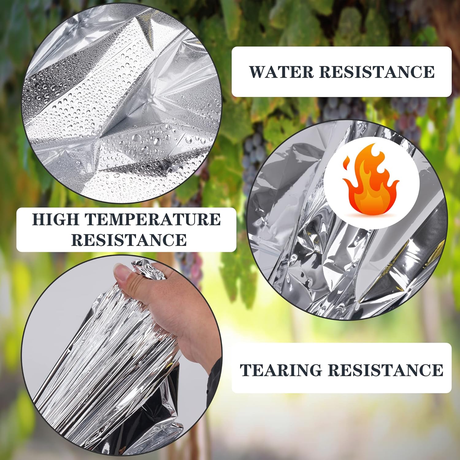 30 Pack Plant Growth Mylar Films High Reflective Mylar Sheets Garden Greenhouse Covering foil for Grow Room Plant Growth Outdoor Survival Camping First Aid(Sliver,83x51 Inch)