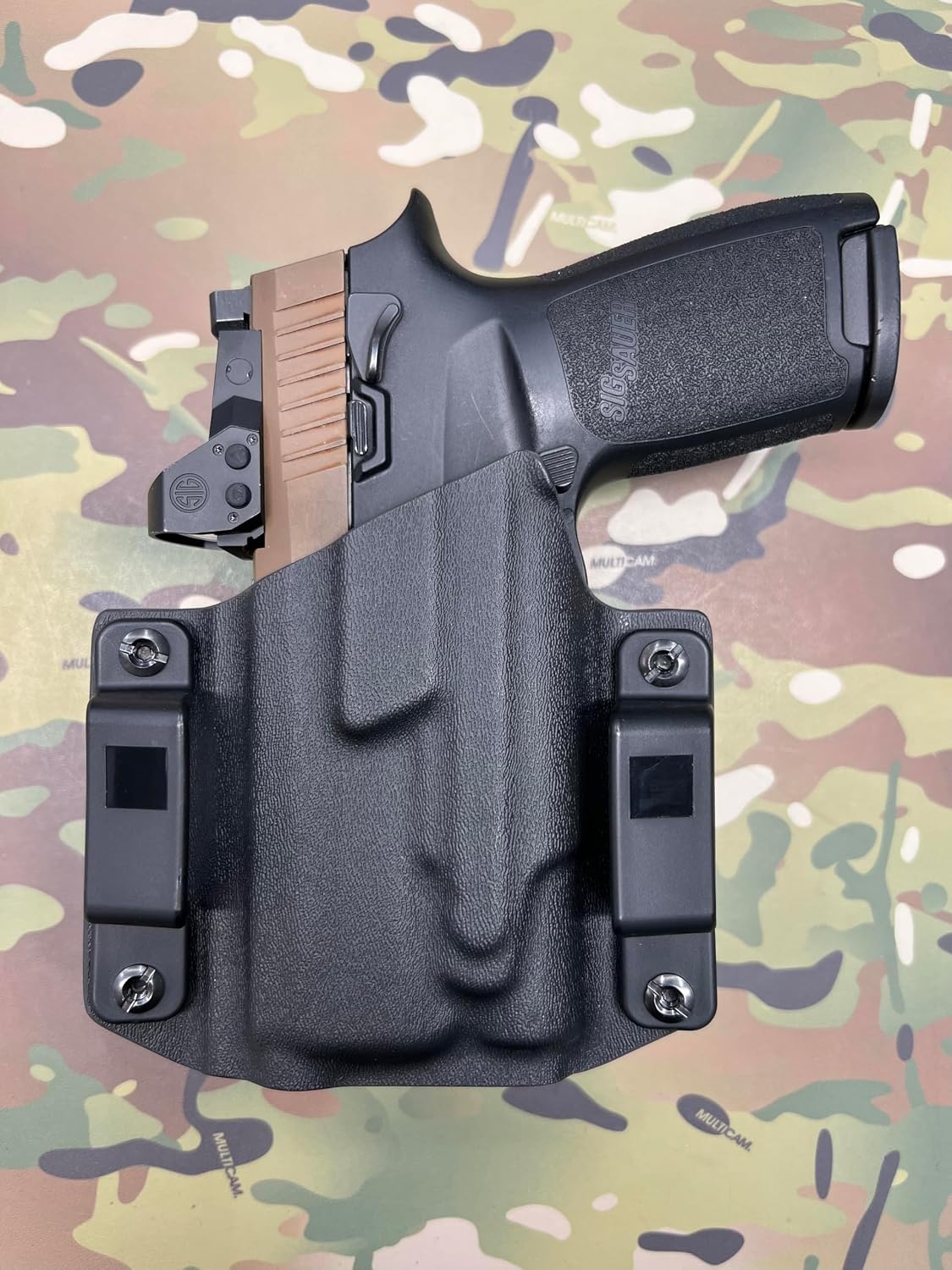 Black Kydex OWB Holster Compatible with Sig Sauer P320 M18 Foxtrot 1X