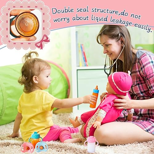 Miniatura 5 de Juego de 26 piezas de accesorios para muñecas de bebé, juego de juguetes de alimentación con paquete, juego de alimentación de muñecas para niños y