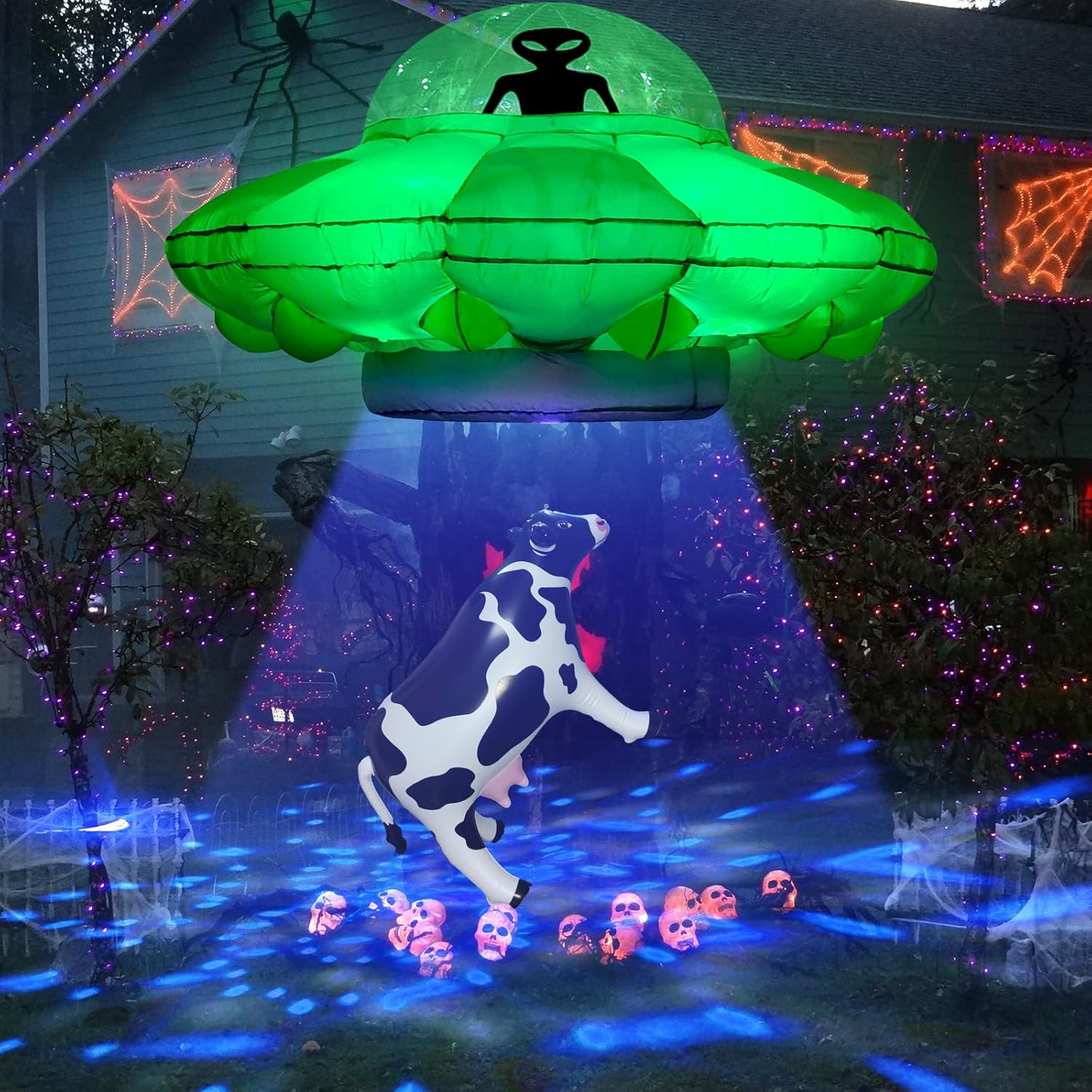 37" Long Inflatable Cow for Inflatable UFO 22" Tall Giant Cow Blow Up Decorations Animals Theme Outdoor Party Indoor Decor - Image 6