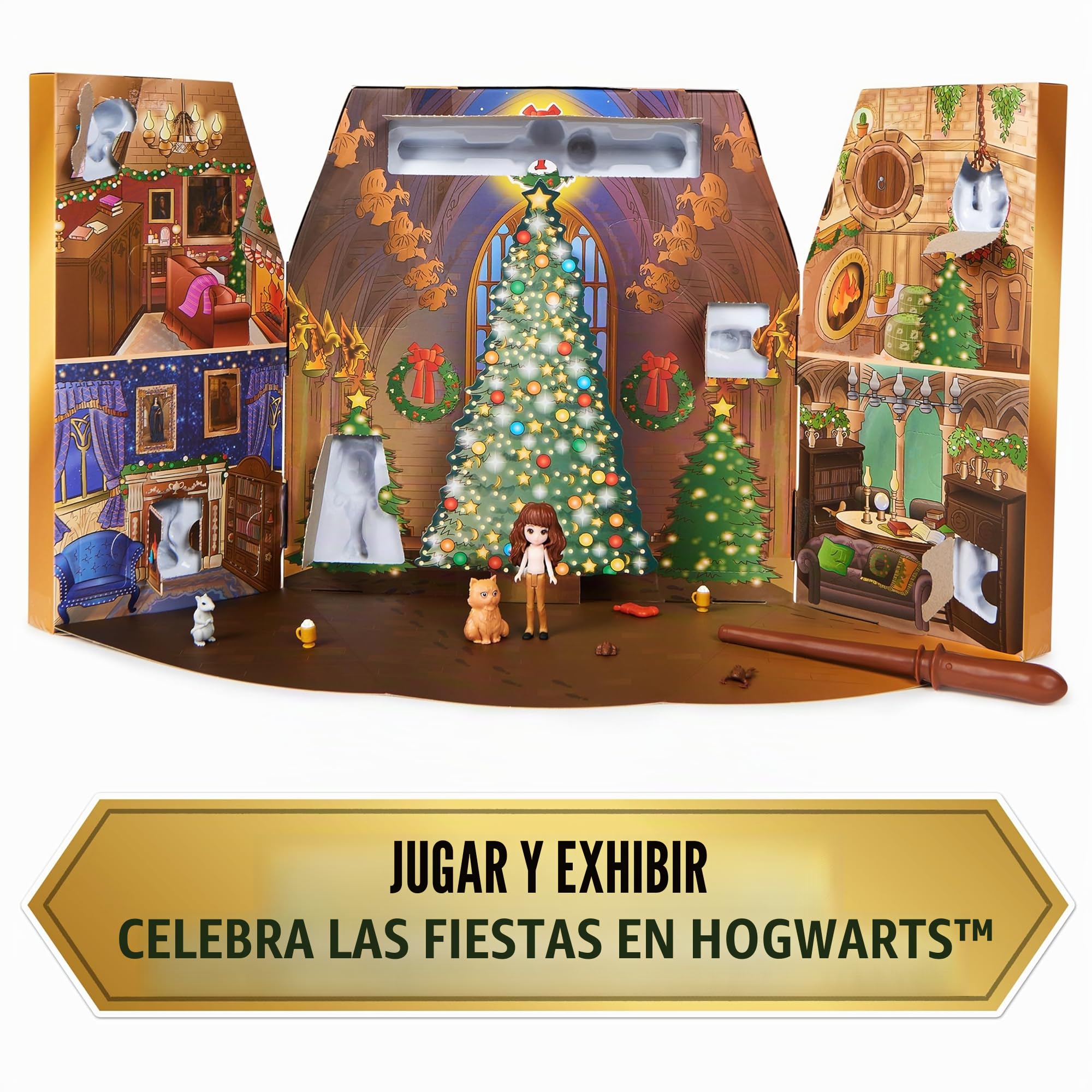 Wizarding World, Harry Potter, Calendario de Adviento de Magical Minis con 24 regalos, Calendario de cuenta atrás para Navidad con juguetes sorpresa, Juguetes para niños y niñas a partir de 6 años