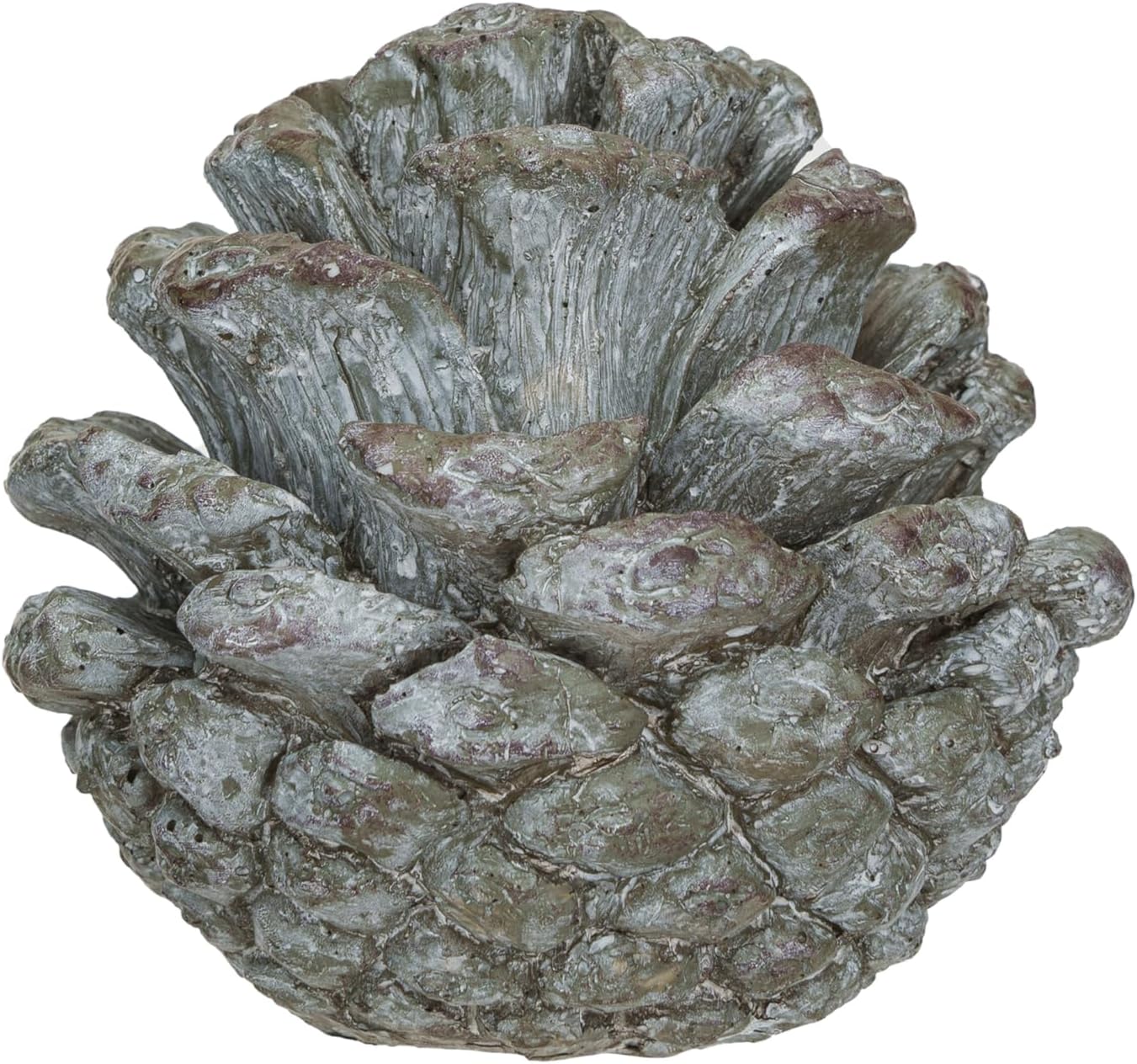 Creative Co-Op Round Resin Pinecone Finial, Verdigris Finish
