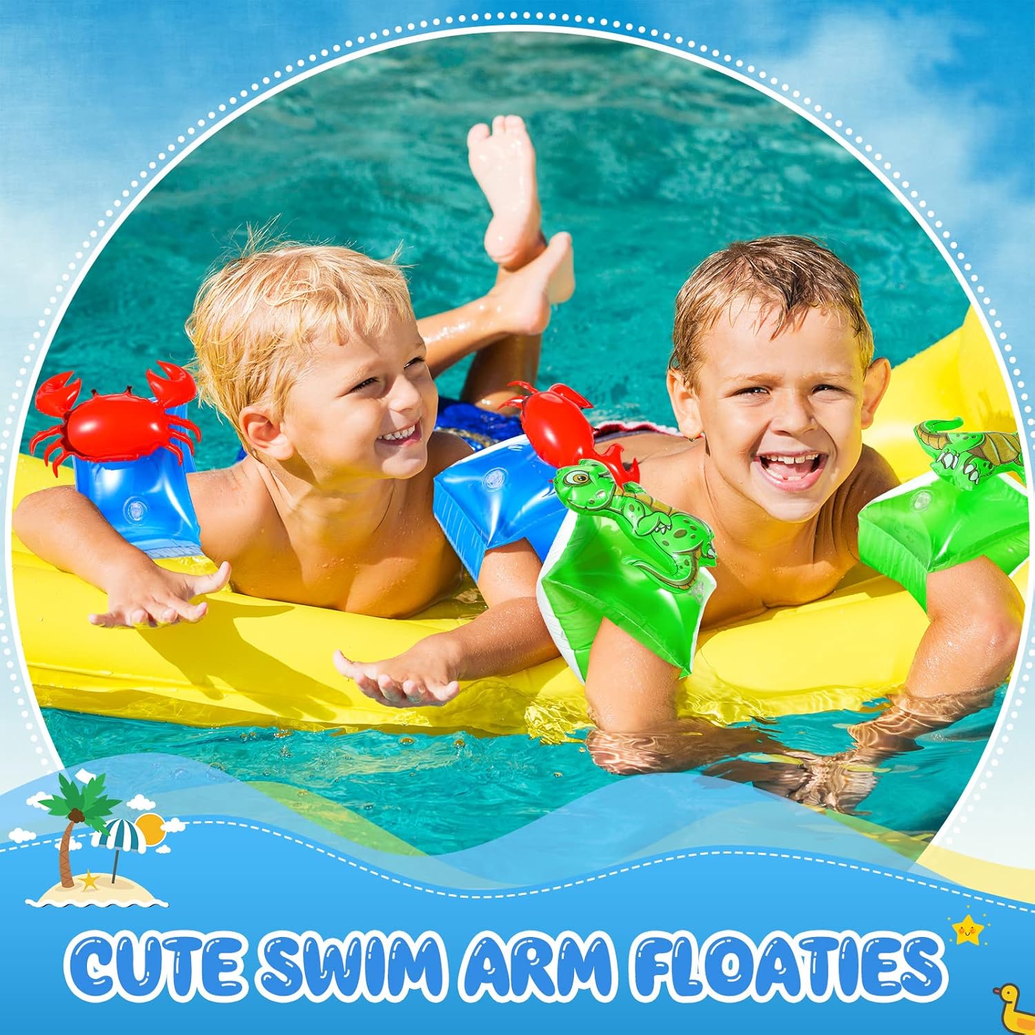 Pieces Arm Floaties for Kids Toddlers Inflatable Swim Arm Bands