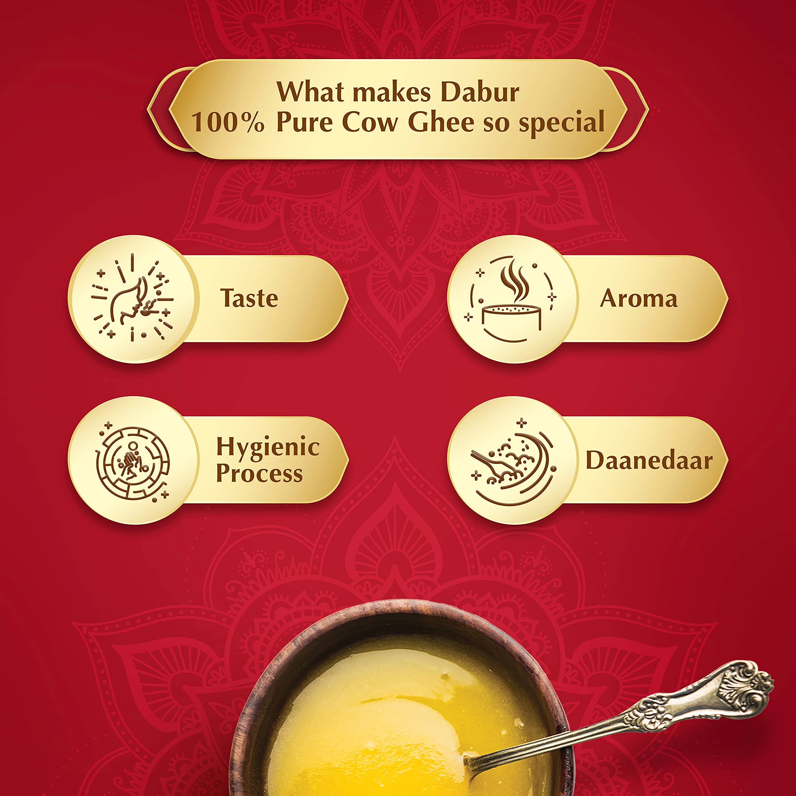 Dabur 100 Pure Cow Ghee 1L Desi Ghee with Rich Aroma Buy Online