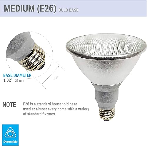 Miniatura 3 de Paquete de 2 bombillas LED K21471 PAR38FL de 120 V  18 vatios de alto rendimiento (reemplazo de 100 W) PAR38  120 voltios  Bombillas LED para uso en