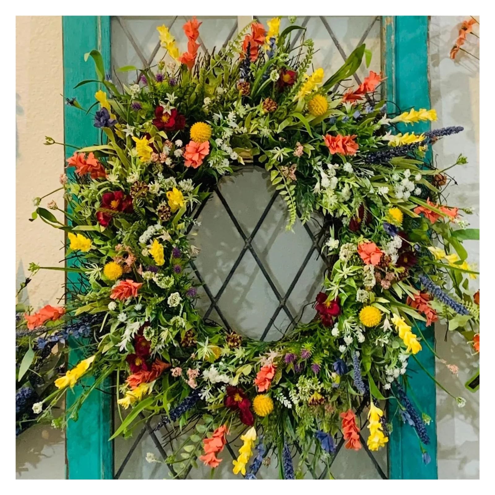 Couronne pour Porte Les couronnes artificielles conviennent à la décoration intérieure des fenêtres et Portes d'entrée Peuvent être utilisées comme décorations de fête
