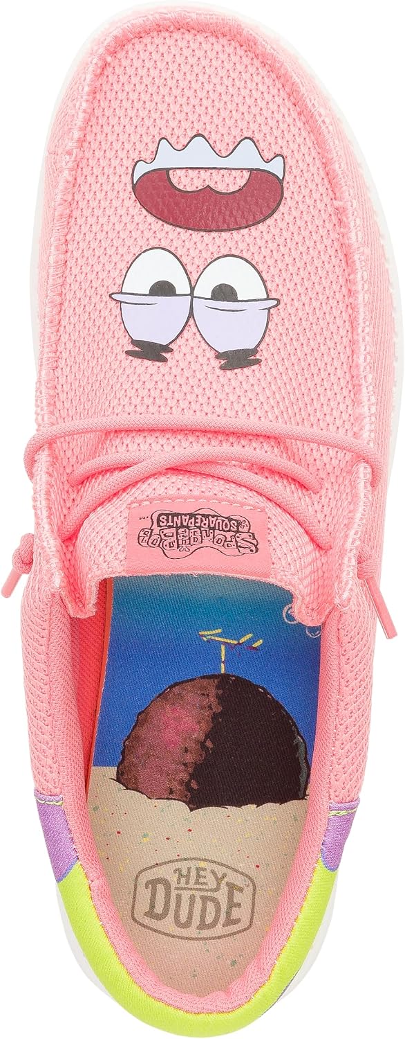 HEYDUDE X Spongebob, Men's Slip-on Loafers, Comfortable & Light-Weight