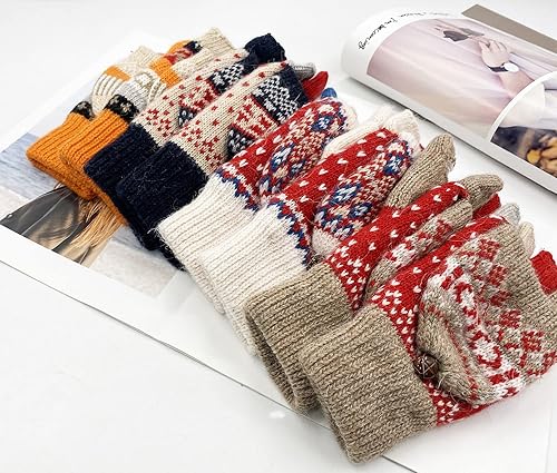 Miniatura 20 de Beurlike Guantes de invierno para mujer, de lana cálida, a prueba de viento, convertibles, sin dedos Negro