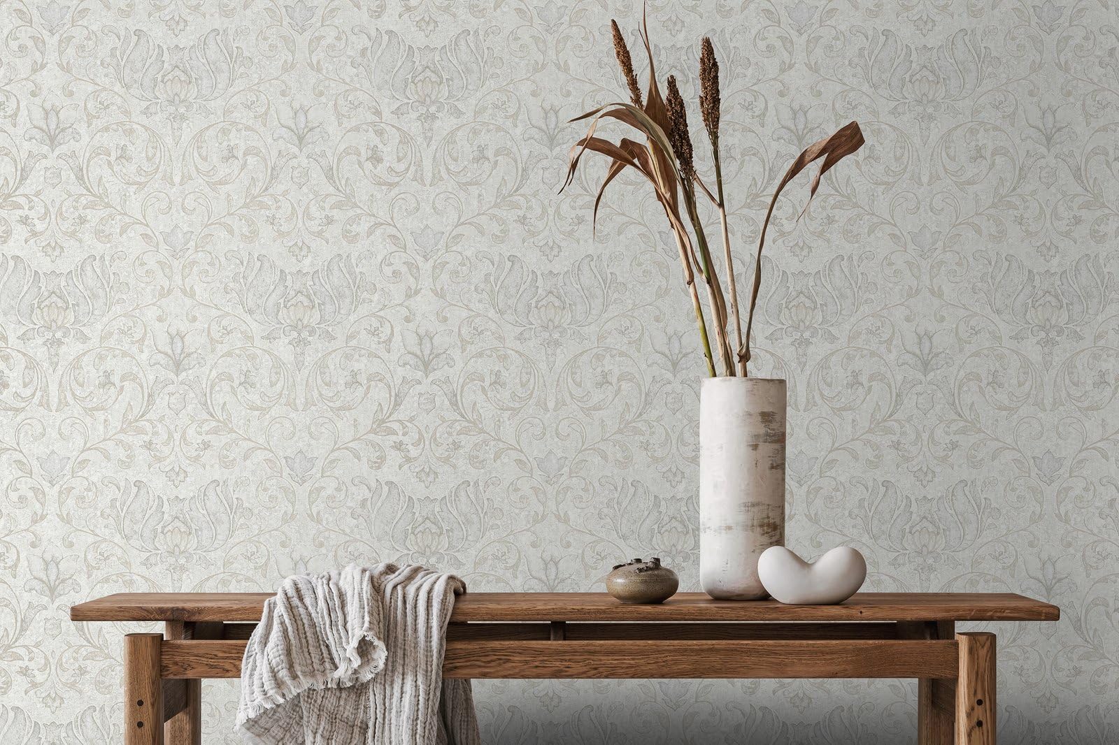Galerie 35148 City Romance Beige Damask Wallpaper