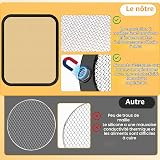 PAPAcroscoma Protection Anti Eclaboussure Inoxydable: 2 Pièces Mailles Fines Accessoires Air Fryer Compatible avec cosori Air Fryer 10L-8,5L Protection Air Fryer - 5