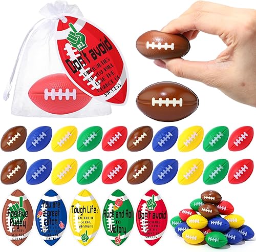Skylety Juego de 20 mini bolas de fútbol para el estrés, 5 estilos, recuerdos de fiesta de fútbol a granel de 2.13 pulgadas, juguete de pelota