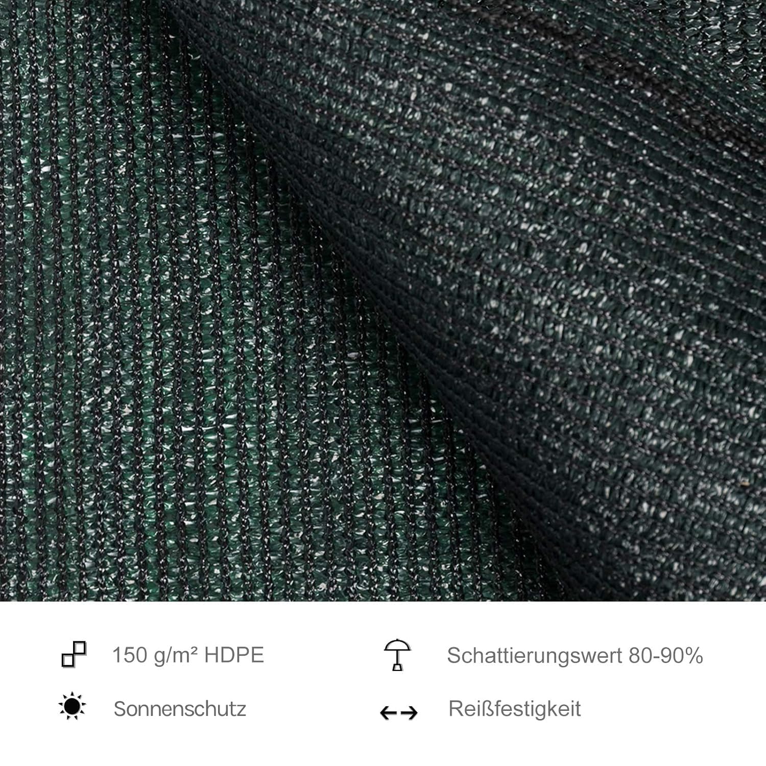 Laneetal Telo Ombreggiante Rete Oscurante Frangivista per Giardino Rotolo 1,5x15 m Verde Scuro