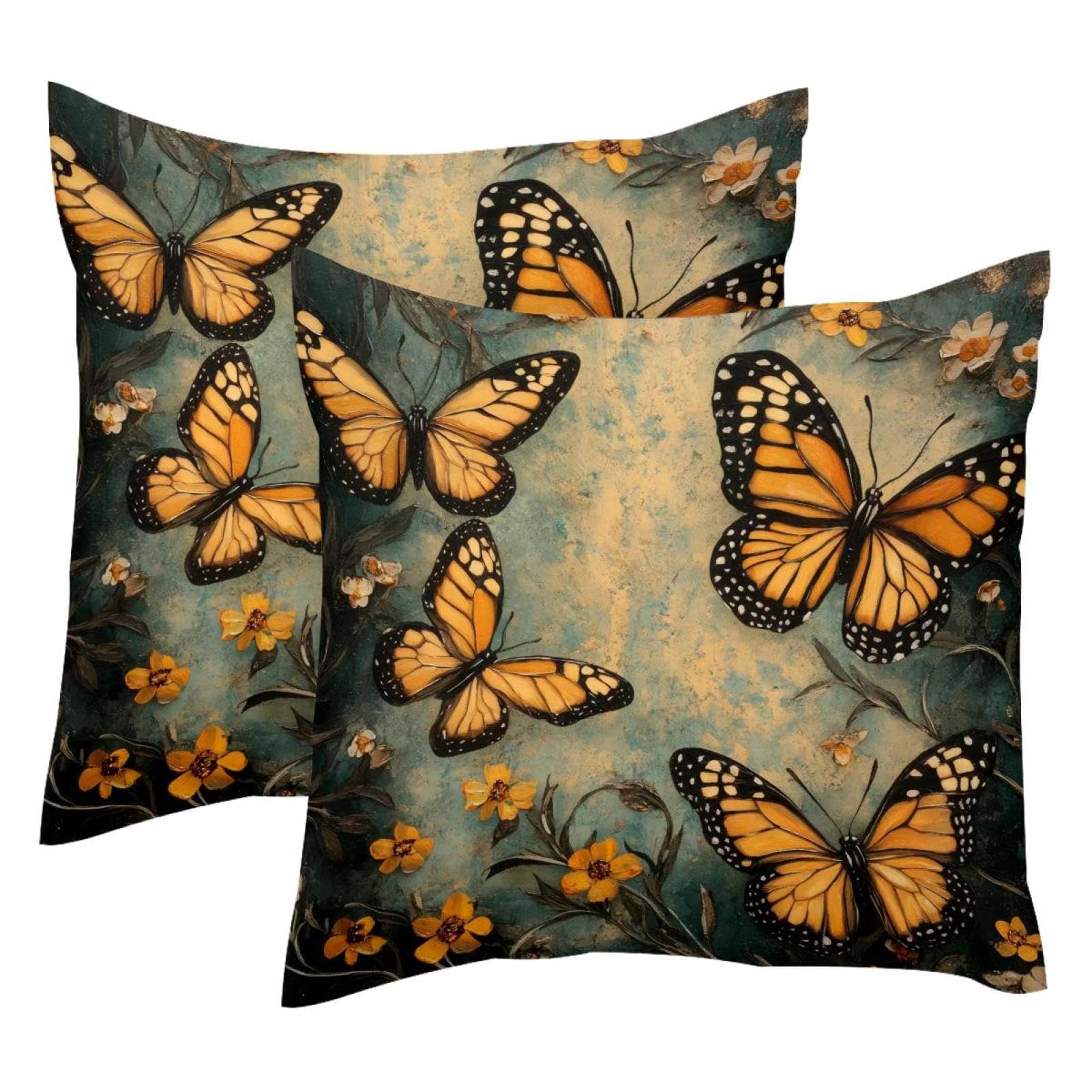 Housses de coussin velours 50x50 pour canapé terne lot de 2