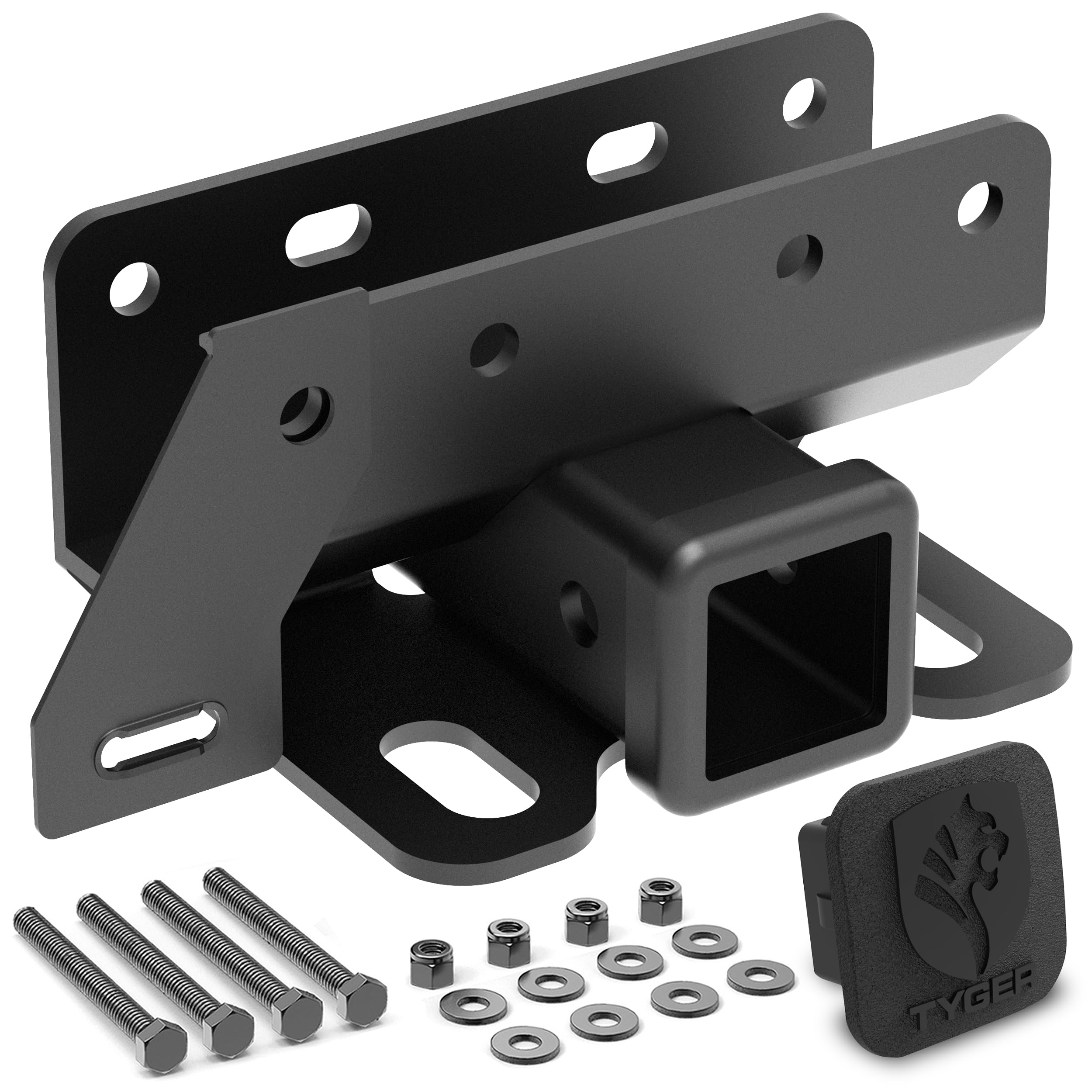 Tyger Auto TG-HC2F333B Hitch & Cover Kit Compatible with 2021-2026 Ford Bronco (2 Door & 4 Door) | Not for Bronco Sport | Factory Style 2 inch Rear Receiver Hitch Tow Towing Trailer Hitch