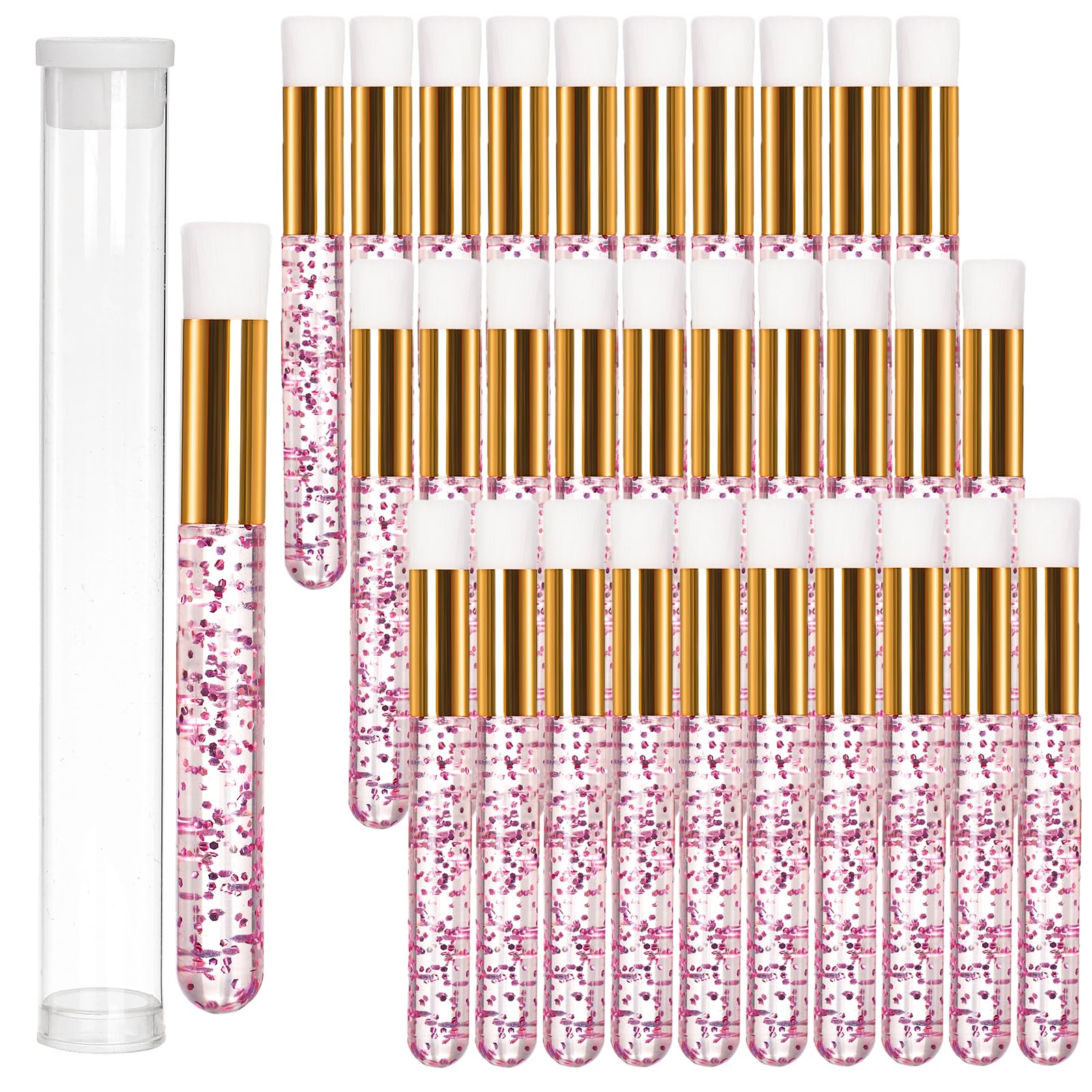 Hiceeden 60PCS Lash Shampoo Brushes Set, Glitter Crystal Eyelash Extension Cleaner Brushes, Nose Pore Deep Cleaning Brush, Blackhead Remover Lash