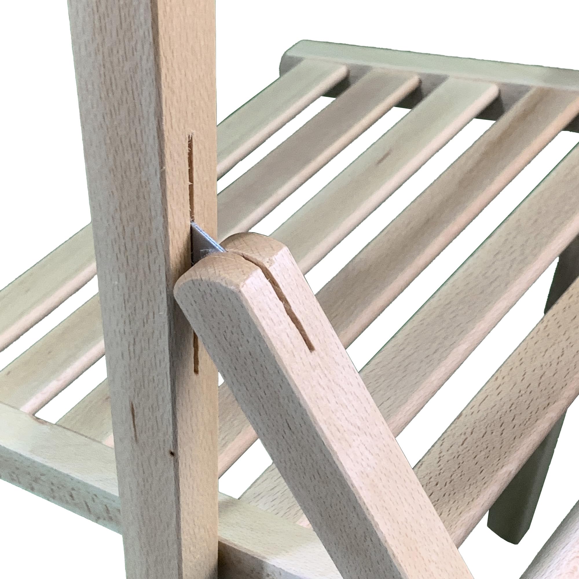 Sicignano Set 2 Sedie Pieghevoli in Legno di Faggio Noce 43x49x79h cm Made in Italy