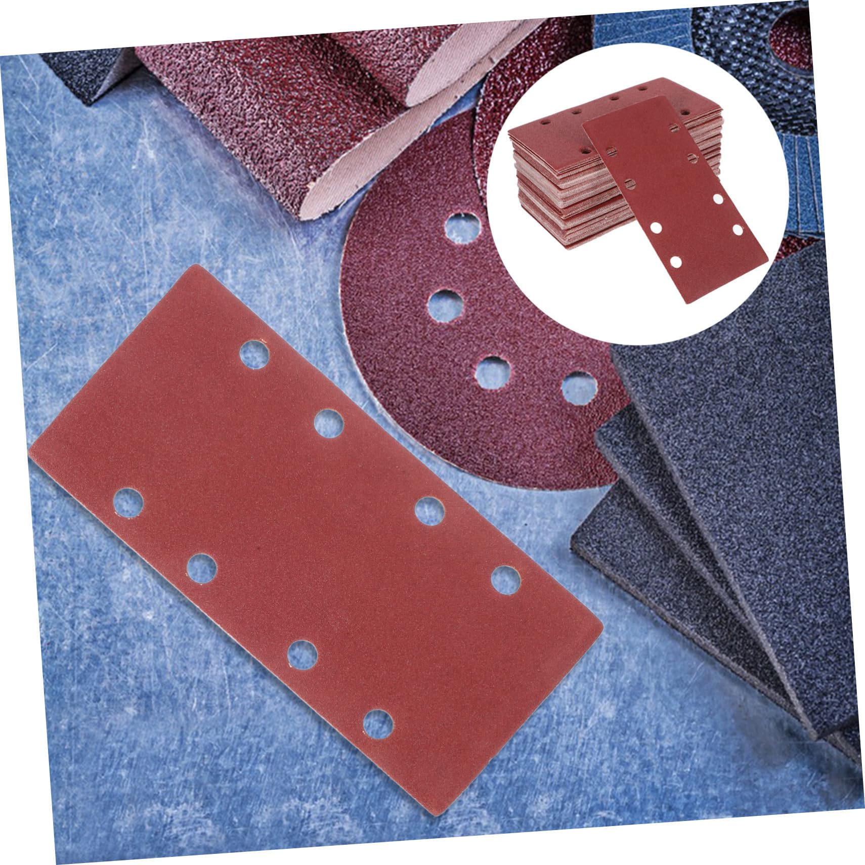 Carta Abrasiva per Levigatrice Rettangolare e Quadrata 100 Pezzi | Carta, Grana Fine ad Alta Efficienza, per Plastica e Legno, per Artigianato e Lavorazioni Meccaniche