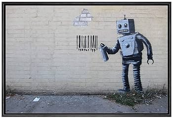 ガンジー ストリートアート キャンバスプリント Amazon.co.jp: NWT フレーム付きキャンバスプリント ウォール