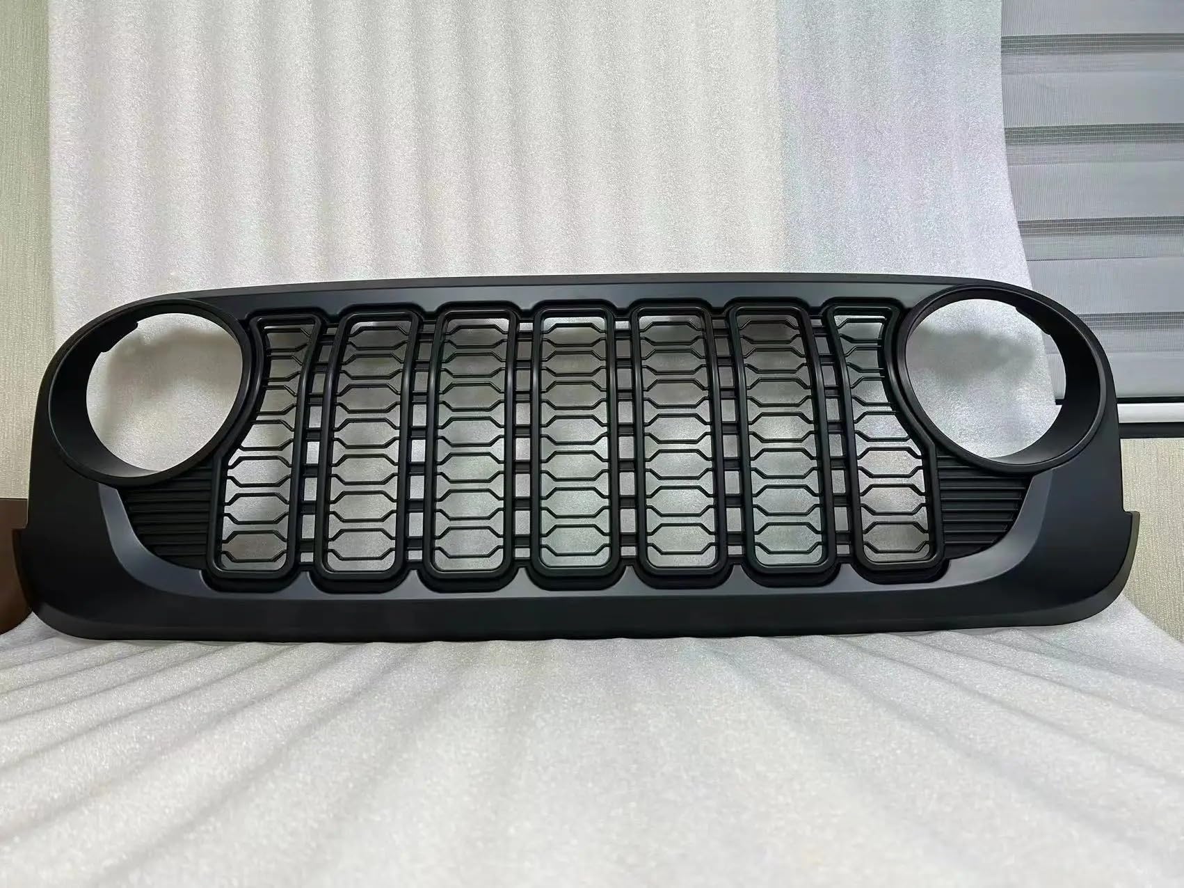 Parrilla Delantera para Jeep para Wrangler JK 2007-2017 J400 A España 2024 Diseño Parrilla Delantera ABS Estilo Parrilla JK A JL Parrilla Frontal Cromada