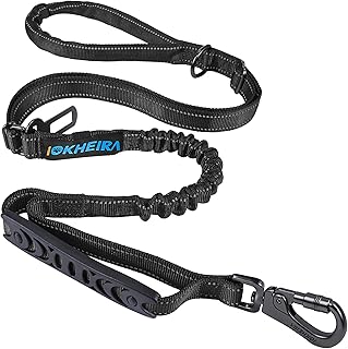 IOKHEIRA 6Ft /4Ft Dog Leash Rope with Comfortable Padded Handle and Highly Reflective Threads for Medium & Large Dogs,4-in-1 Multifunctional Dog Leashes with Car Seat Belt for Training,Walking Lead