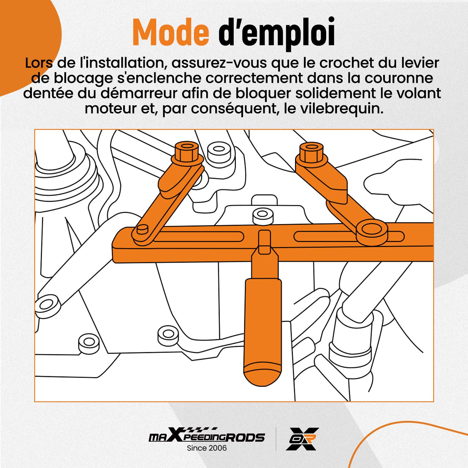 maXpeedingrods Kit d'outils de blocage du volant d'inertie pour BMW M47T2