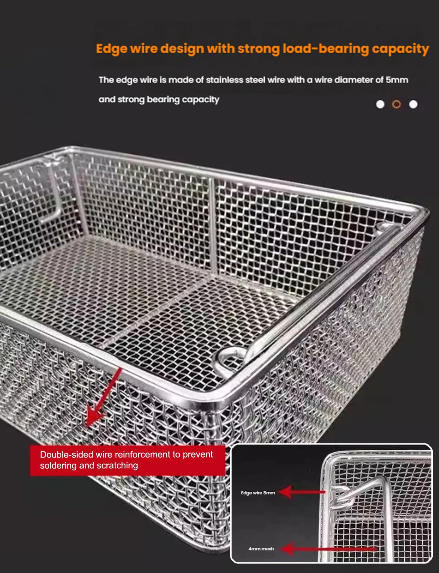 Vassoio per sterilizzazione strumenti, design a rete per una disinfezione efficiente, organizzazione di strumenti medici, durevole e facile da pulire, ideale per cliniche e ospedali