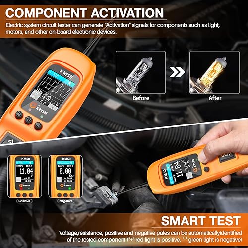 Miniatura 4 de KZYEE Kit de sonda de corriente, Probador de sonda de circuito de potencia automotriz, Buscador corto para inyección de combustible, Ciclo de