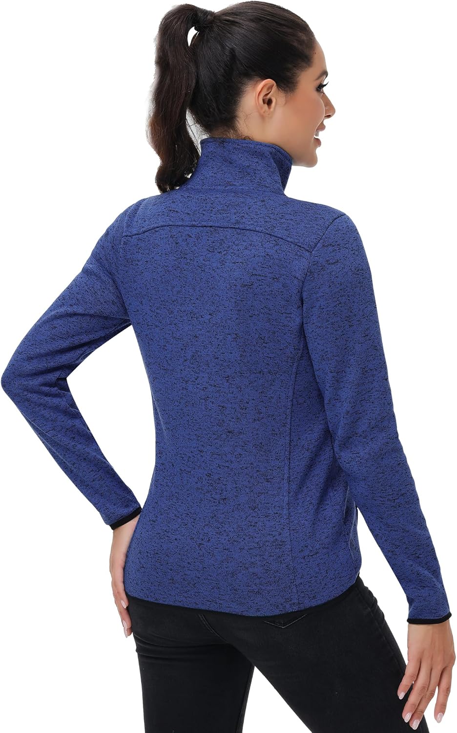 COZZYON Women Fleece Zip Up Jacket Light Sweater Jacket