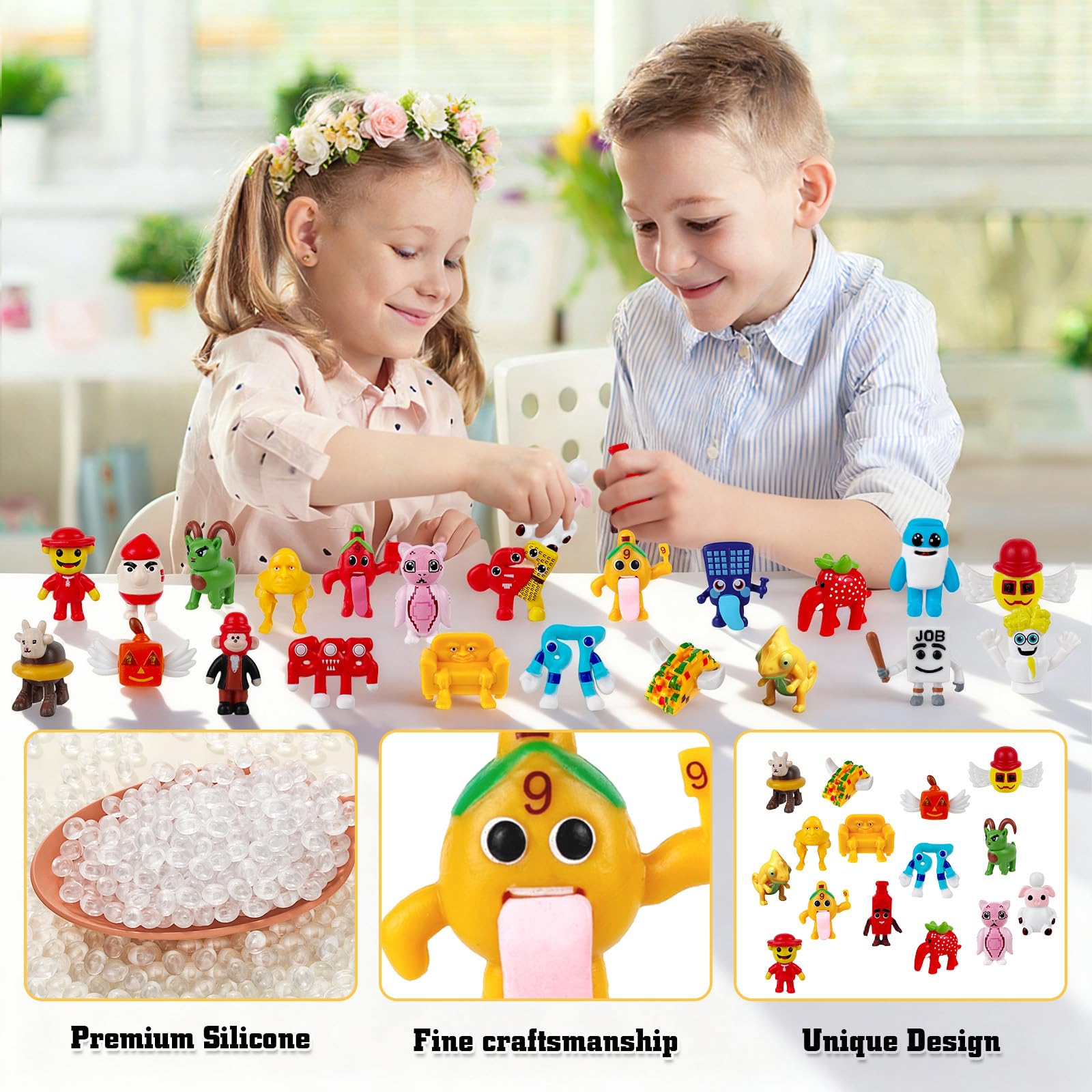 Steal a Brainrot Action Figures Set,Steal a Brainrot Collectible Figures for Kids&Adults,Esok Sekolah 67 Strawberry Elephant Raccooni Jandelini,Creative Desk Decor Gifts for Fans,Friends,Kids (24 PCS) - Image 3