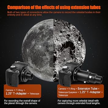 Astromania 1.25 Next Generation Laser Collimator - Bundle with - 1.25 Extendable Camera Adapter
